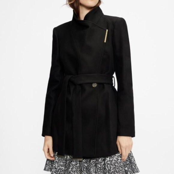 Ted Baker Rosess Short Wool Wrap Coat Ted 0/US 2 (COPY) - Picture 1 of 9